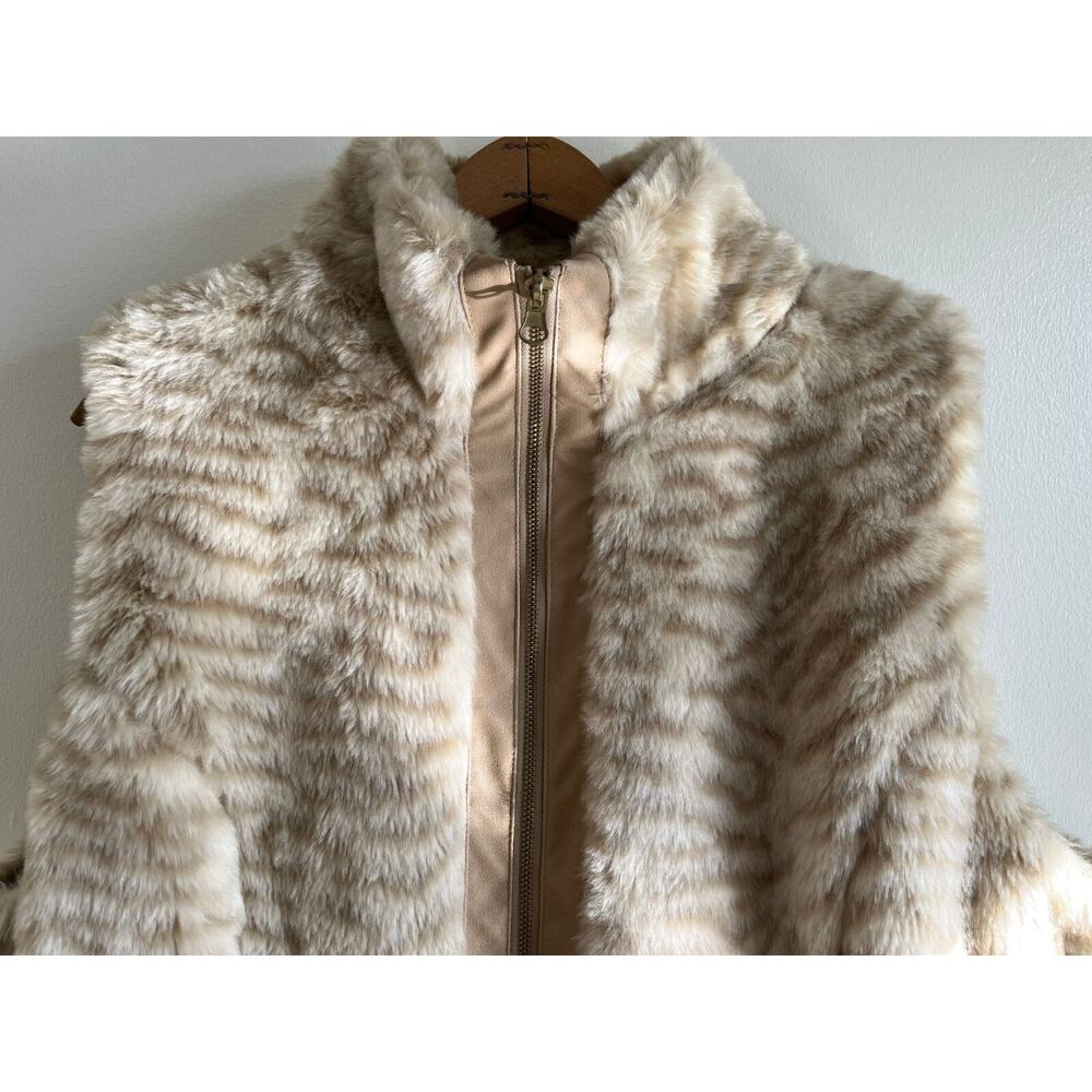 Vintage Y2K Faux Fur Vest |2000s Jou Jou Tiger Print | Size L/XL - Picture 2 of 7
